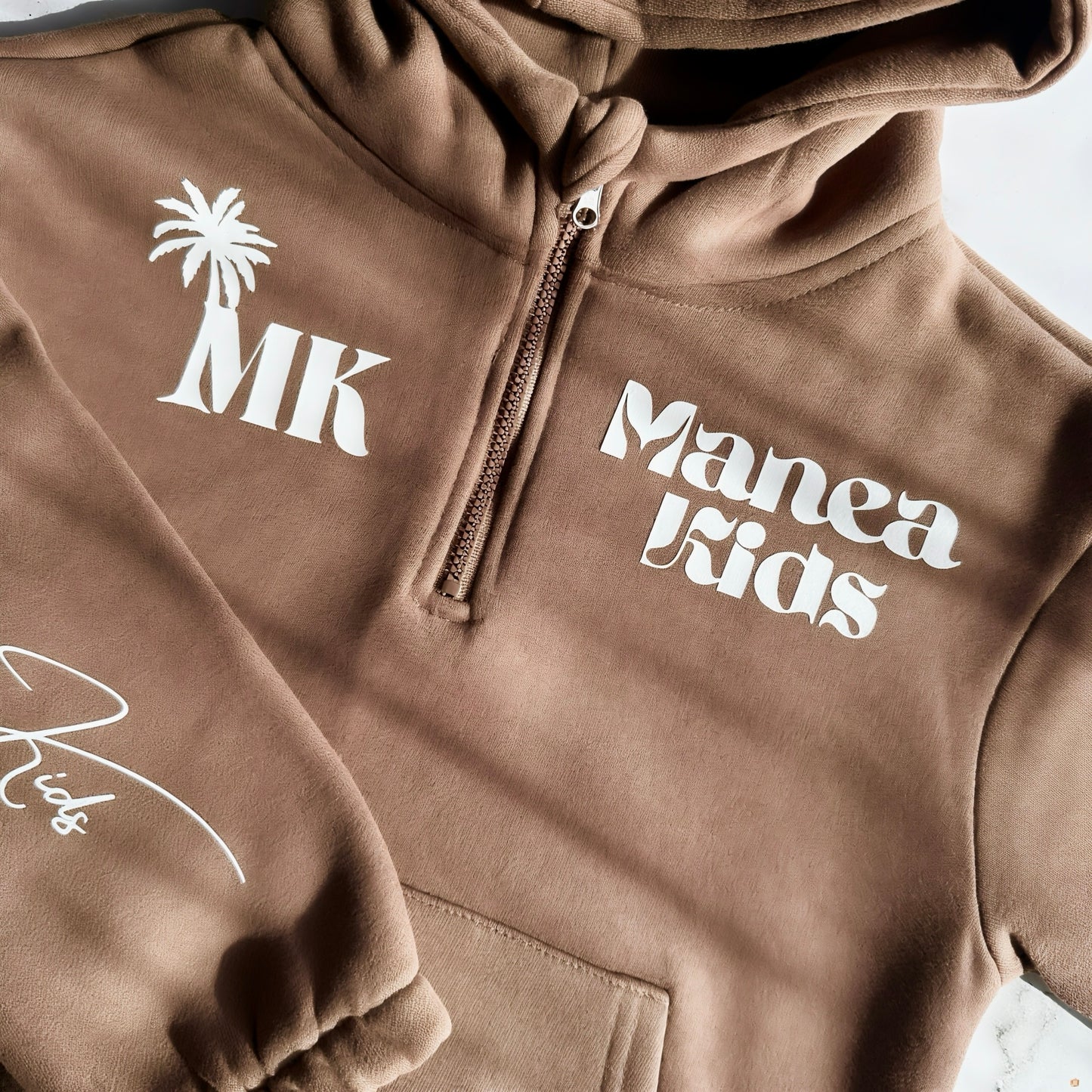 MK Cocoa Quarter Zip Tracksuit Set
